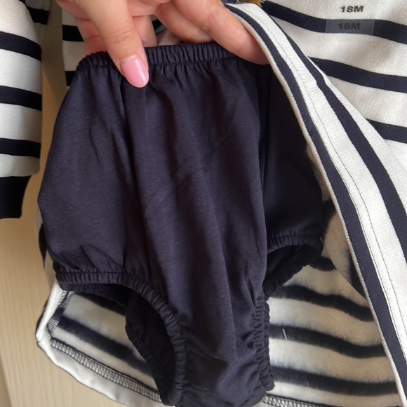 NWT Infant/Child Polo Bear by Ralph Lauren Striped Fleece-Lined Sweatshirt Dress - Picture 8 of 8